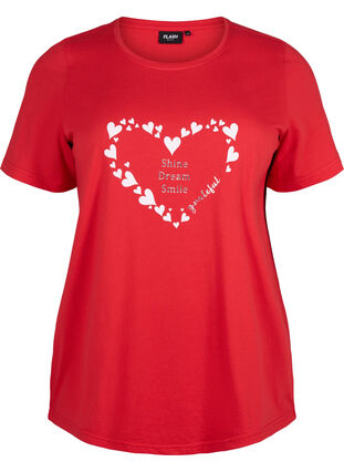 FLASH - T-skjorte med motiv, High Risk Red Heart, Packshot image number 0