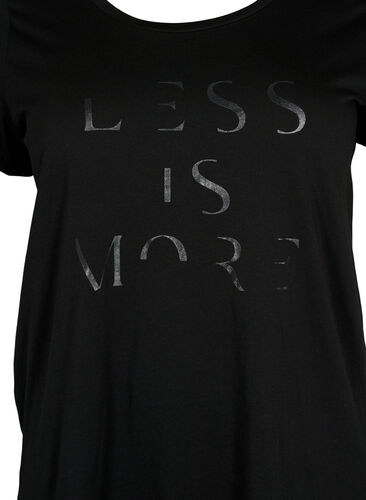 T-skjorte til trening med trykk, Black w.Less Is More, Packshot image number 2