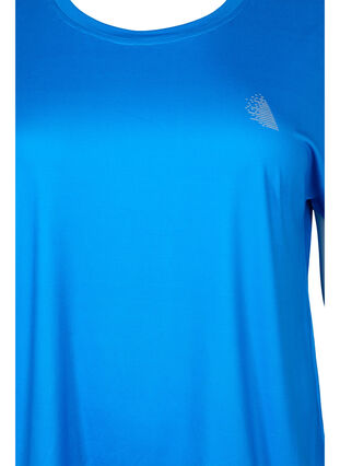 Kortermet trenings T-skjorte, Brilliant Blue, Packshot image number 2