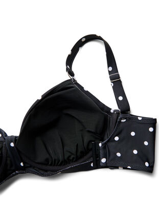 Zizzi Bikinioverdel med bøyle og mønster, Svart, Packshot image number 3