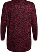 Leopardmønstret bluse med lange ermer, Mørk Bordeaux, Packshot image number 1