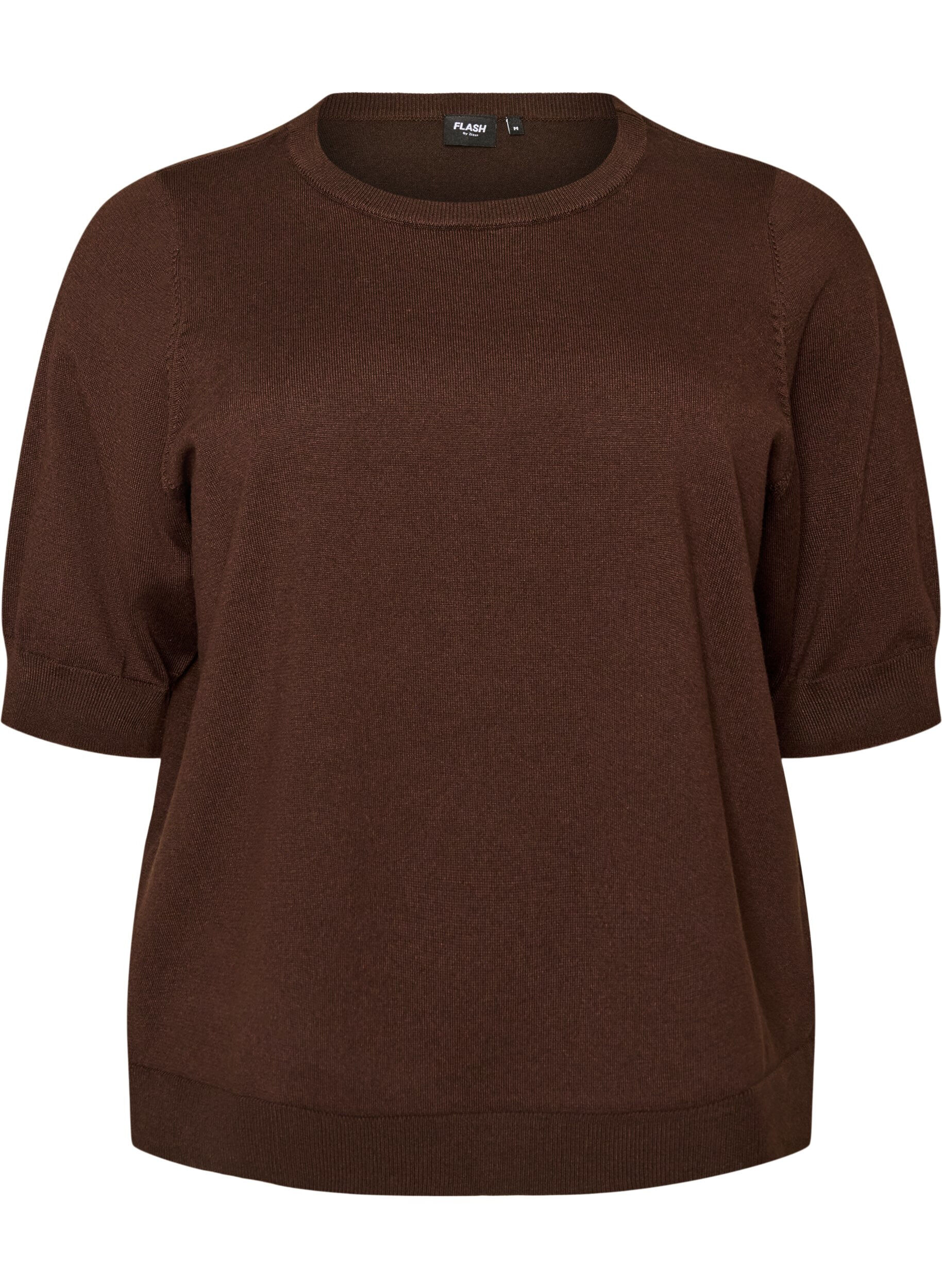 FLASH - Finstrikket bluse med korte ermer