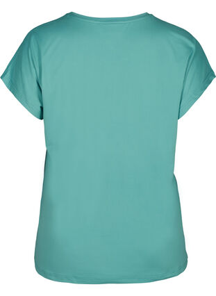 Ensfarget t-skjorte til trening, Porcelain, Packshot image number 1