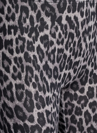 Zizzi Viskose leggings med leopardmønster, Grå, Packshot image number 2