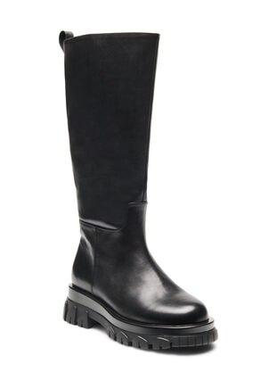 Wide fit skinnstøvler med glidelås, Black, Packshot image number 2
