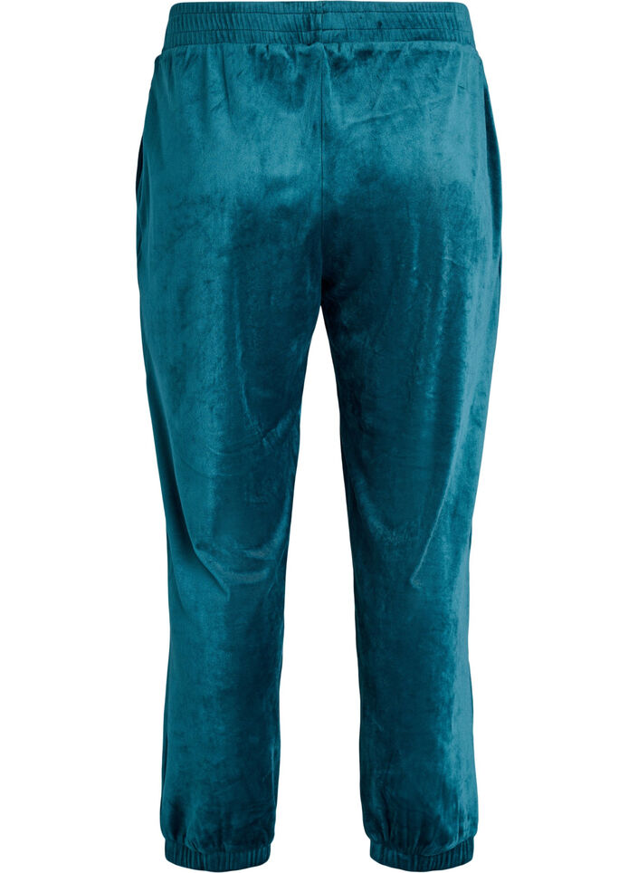 Ledige bukser i fløyel, Grønn, Packshot image number 1