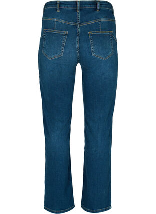 Gemma jeans med push-up effekt og høyt liv, Blue denim, Packshot image number 1