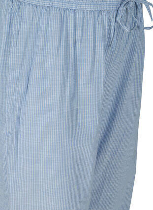 Løse pysjamasbukser i bomull med striper, White/Blue Stripe, Packshot image number 2