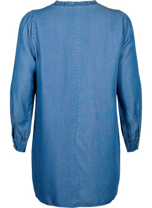 Langermet tunika av TENCEL ™ Lyocell, Medium Blue denim, Packshot image number 1