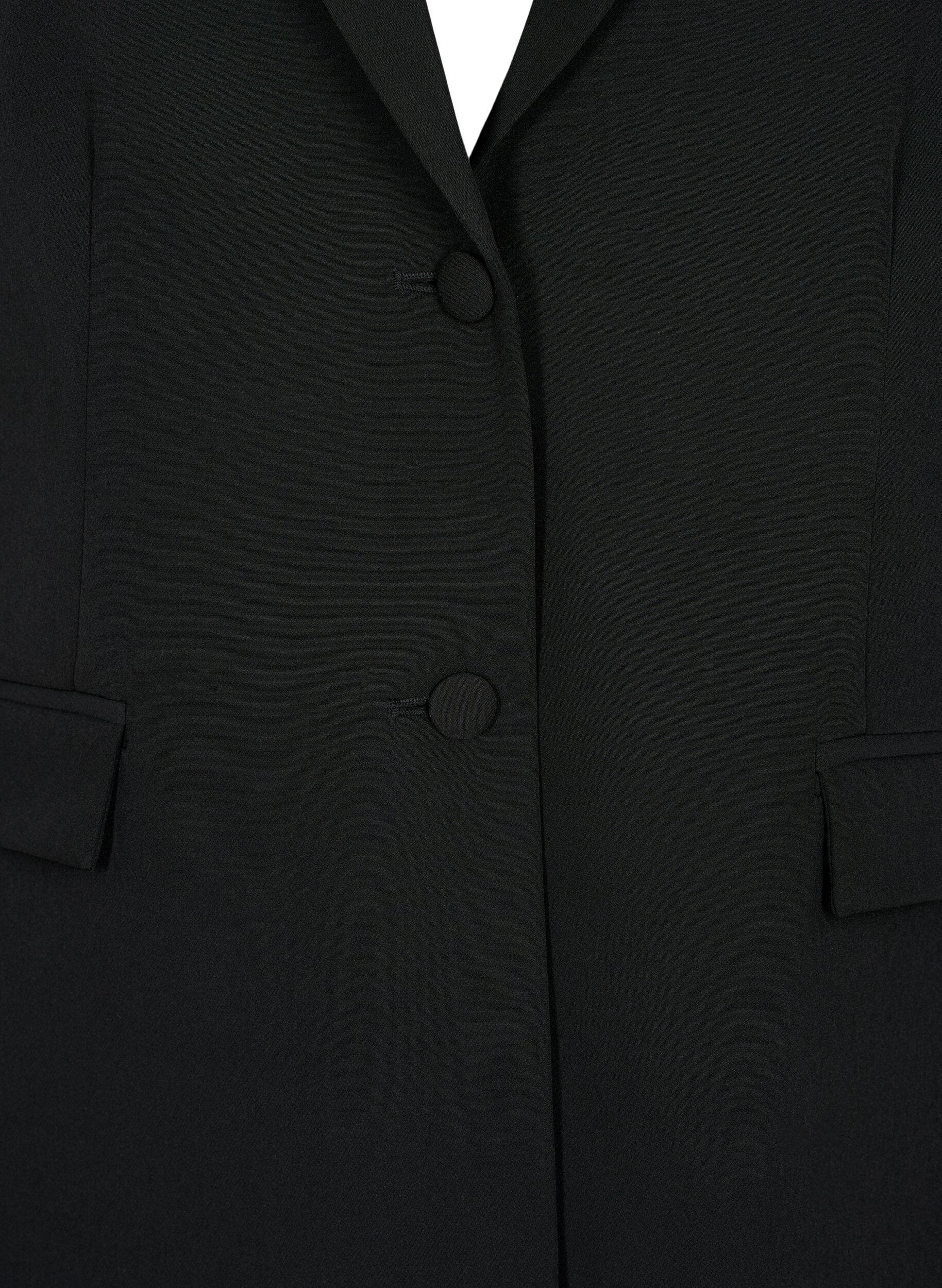 ZizziKlassisk blazer med knappelukking, Svart, Packshot image number 2