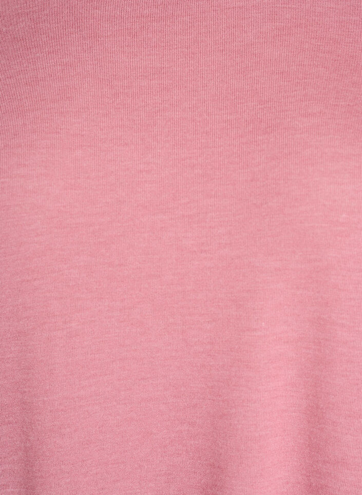 Jersey bluse med 3/4 ermer, Rosa, Packshot image number 2