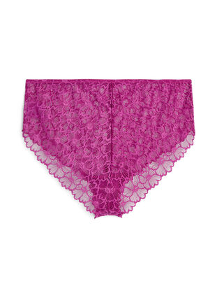 Zizzi Blomstret g-streng i blonde med normalhøy midje, Lilla, Packshot image number 1