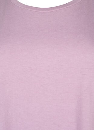 Kortermet T-skjorte i bomullsblanding, Lavender Mist, Packshot image number 2