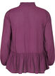 Viskosebluse med peplum, Lilla, Packshot image number 1