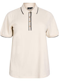 Kortermet poloskjorte, Beige Kortermet poloskjorte