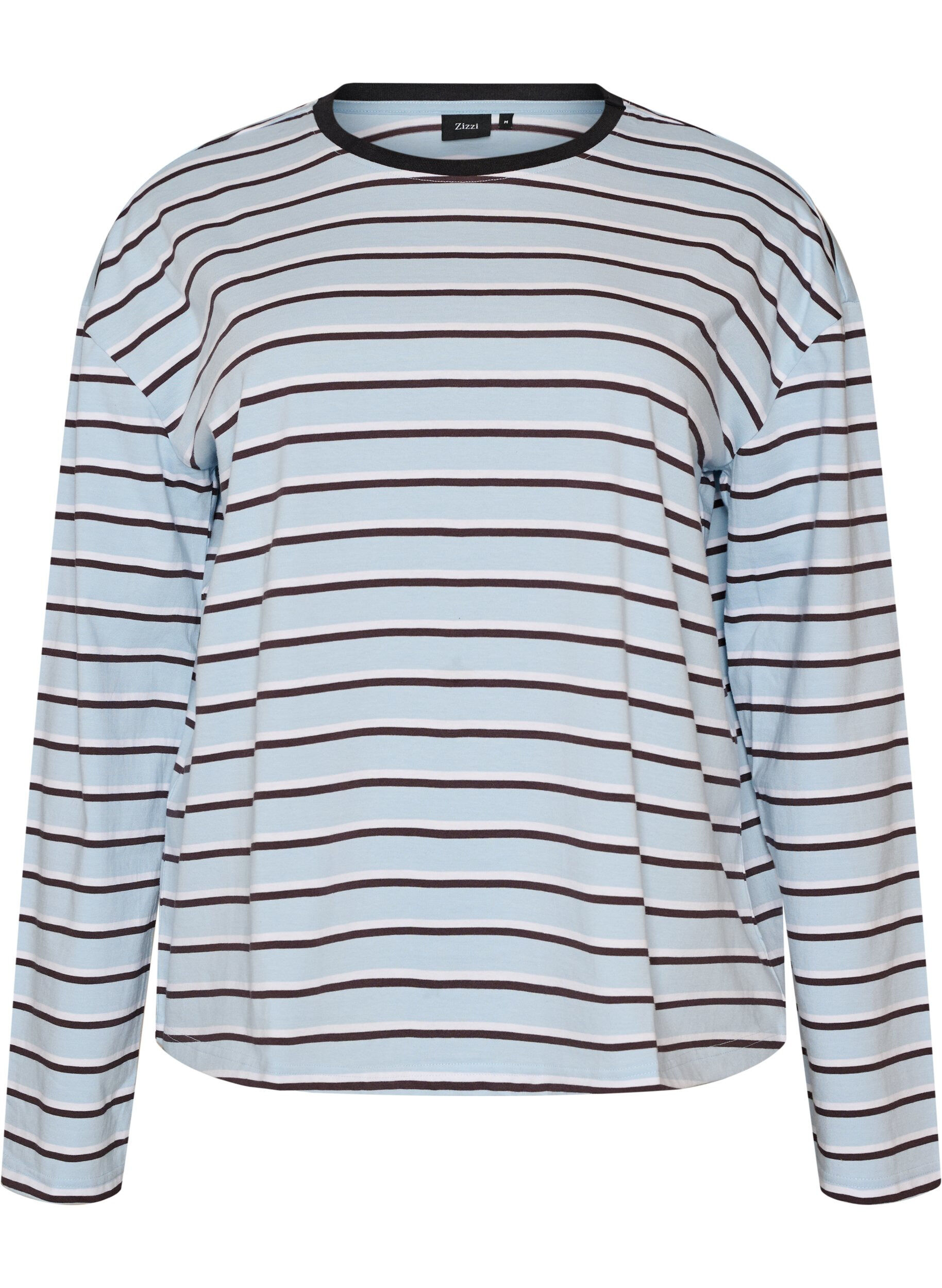 ZizziBasis t-skjorte med lange ermer, Bl&aring;, Packshot image number 0
