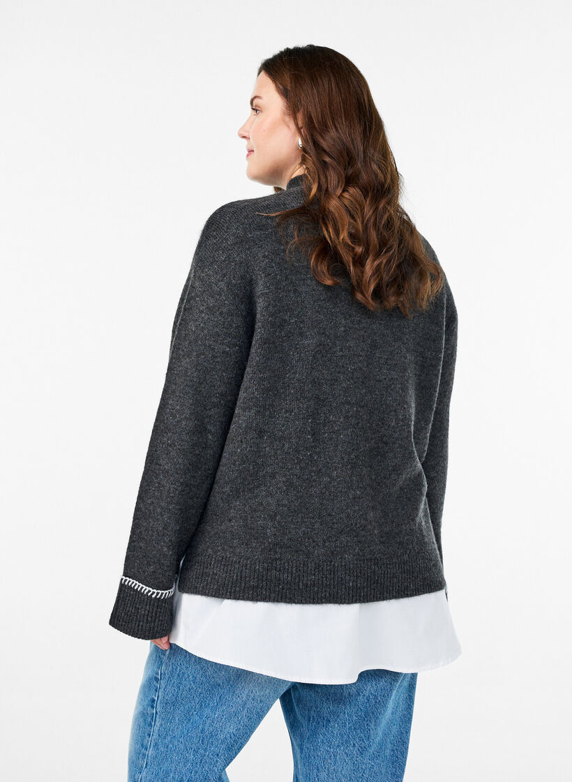 Skjorteforlenger i 100% bomull, Hvit, Model image number 2