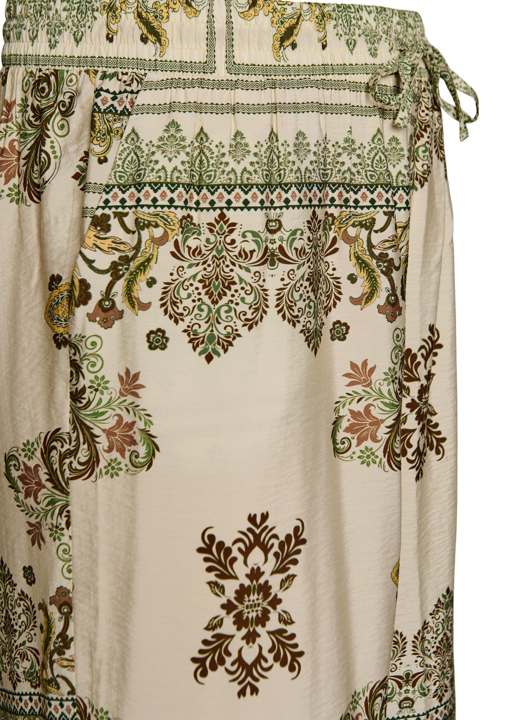 Zizzi M&oslash;nstrede jeans med vide ben, Gr&oslash;nn, Packshot image number 2