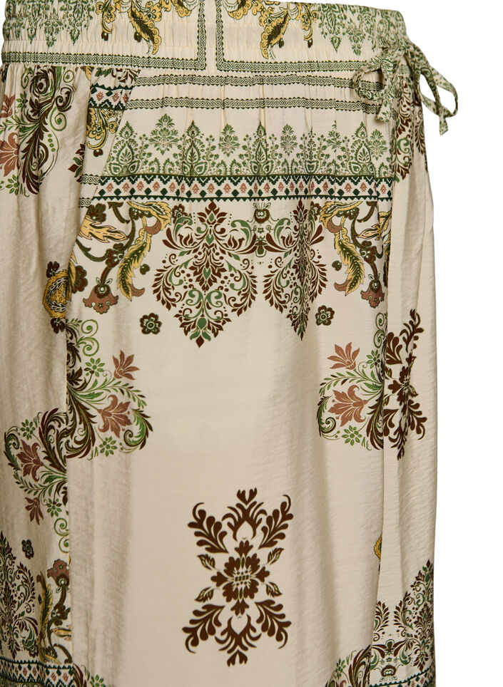 M&oslash;nstrede jeans med vide ben, Gr&oslash;nn, Packshot image number 2