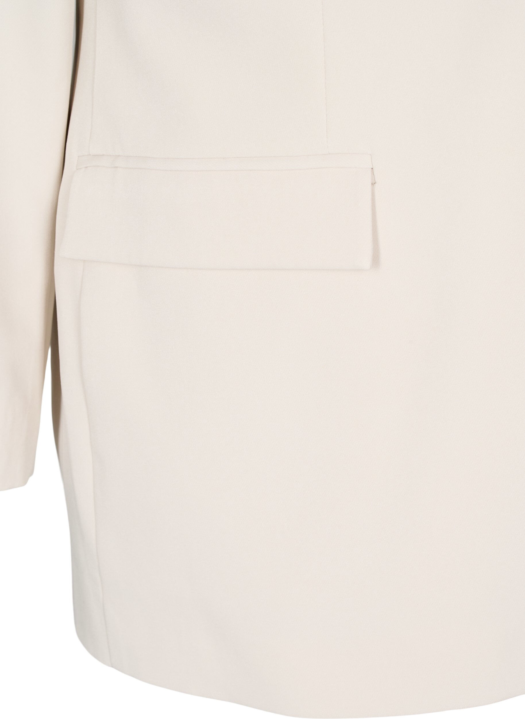 Zizzi Klassisk blazer med knappelukking, Beige, Packshot image number 3