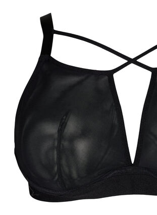 Mesh BH med string, Black, Packshot image number 2