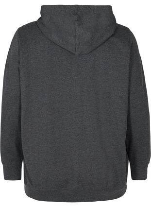 Sweatshirt med hette, Black, Packshot image number 1