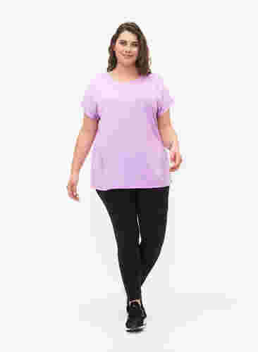 Kortermet trenings T-skjorte, African Violet, Model image number 2