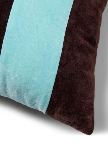 Stripete putetrekk i velur, Seal Brown Comb, Packshot image number 2