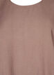 Kortermet bluse med elastisk fold, Brun, Packshot image number 2