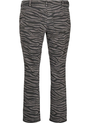 Zizzi Emily jeans med leopardmønster, Svart, Packshot image number 1