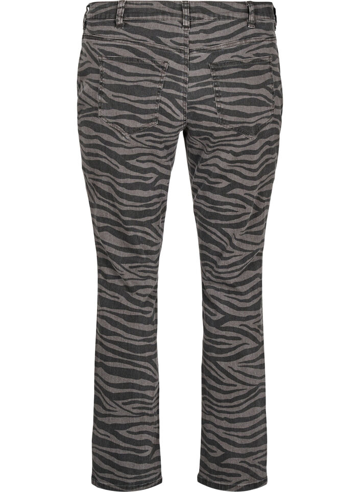 Emily jeans med leopardmønster, Svart, Packshot image number 1