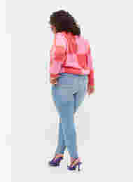Amy jeans med høyt liv og super slim fit, Light blue, Model
