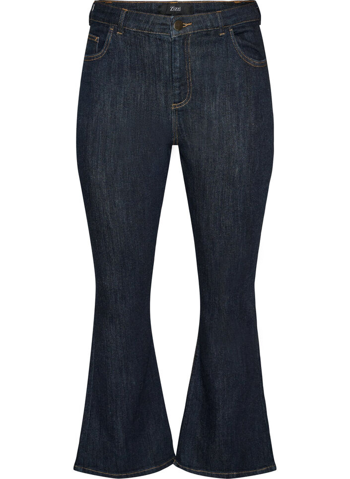 Ellen bootcut-jeans med h&oslash;y midje, Bl&aring;, Packshot image number 0