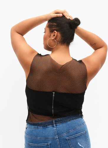 Ermeløs topp med stener, Black, Model image number 1