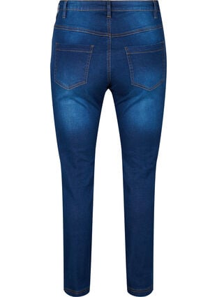 Zizzi Slim fit Emily jeans med normal midje, Blue Denim, Packshot image number 1