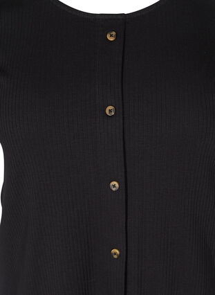 T-skjorte med knapper, Black, Packshot image number 2