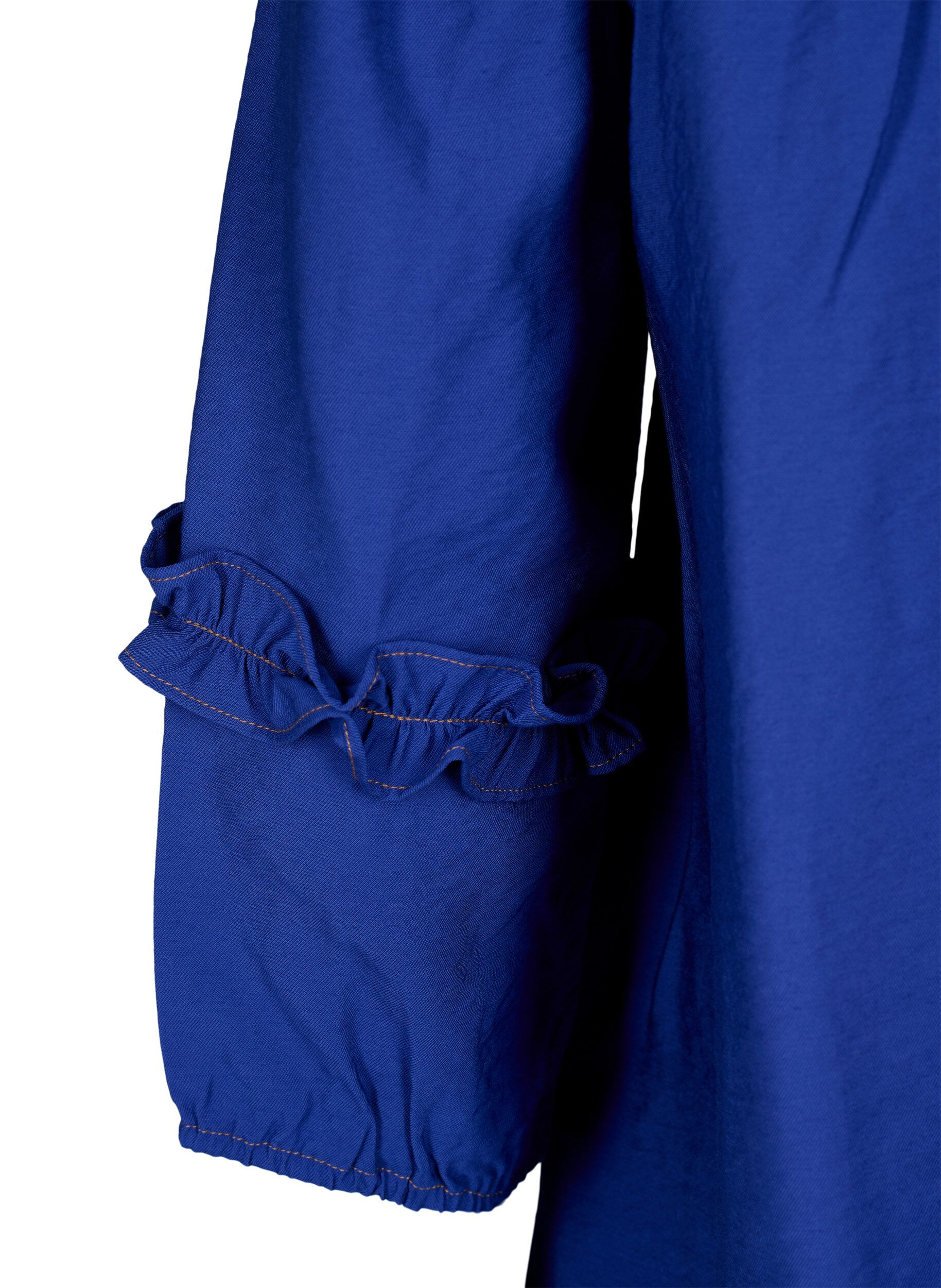 Zizzi Bluse med ruffles, Surf the web, Packshot image number 3