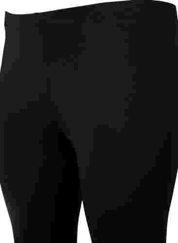 Leggings med 3/4-lengde og blondekant, 2 stk., Black / Black, Packshot image number 3