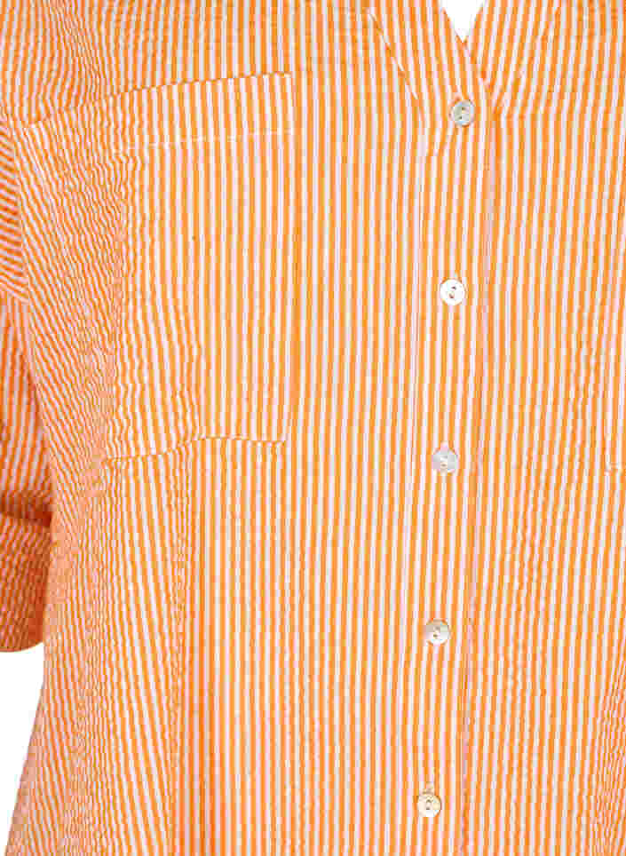 Stripete skjorte i bomull med 3/4-ermer, Exuberance Stripe, Packshot image number 2