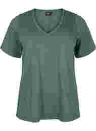 FLASH - T-skjorte med V-hals, Balsam Green