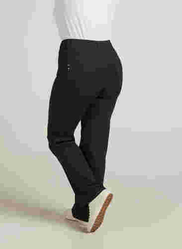 Regular fit Gemma jeans med høyt liv, Black, Model image number 1