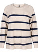 Ribbestrikket genser med striper, P.Stone/Navy.B.Mel., Packshot image number 0