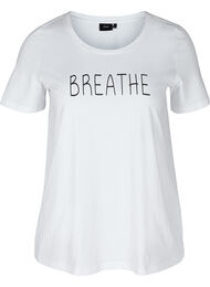 T-skjorte med print, Br White BREATHE