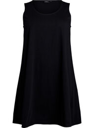Ermeløs A-linje kjole, Black SOLID