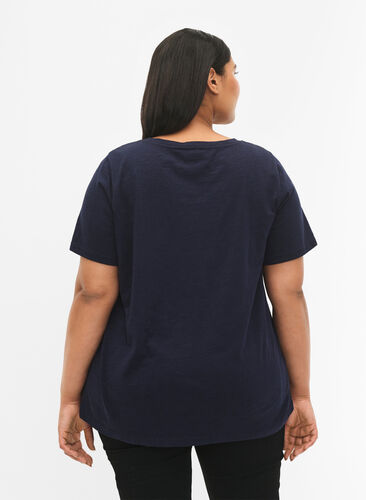 T-skjorte i bomull med teksttrykk, Night Sky W. La, Model image number 1