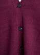 Cardigan med v-hals og vide ermer, Mørk Bordeaux, Packshot image number 2