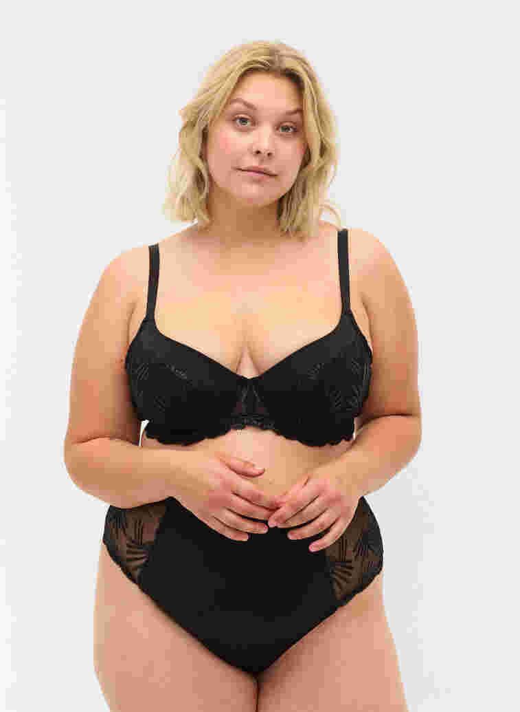 Hipster g-streng med blonder, Black, Model