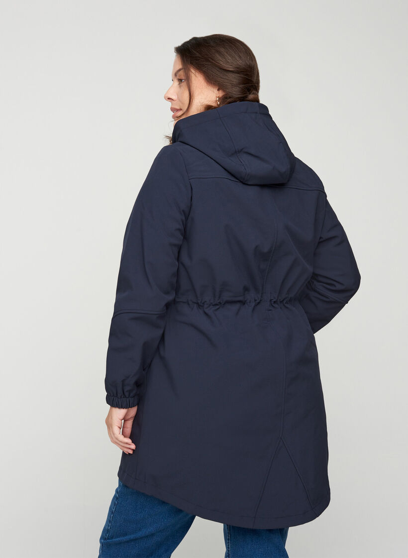 Softshelljakke med hette, Night Sky solid, Model