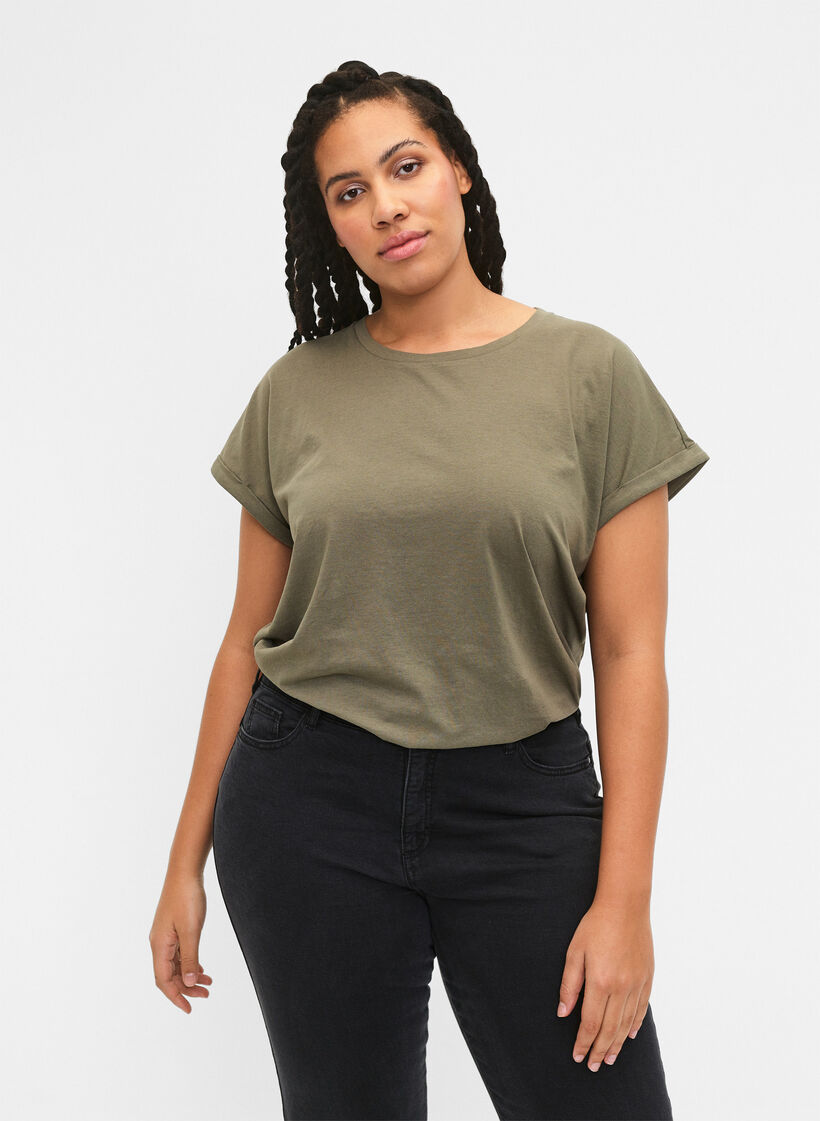 2-pack kortermede T-skjorter, Gr&oslash;nn, Model image number 0