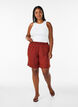 Shorts med lommer og h&oslash;y midje, R&oslash;d, Model image number 1